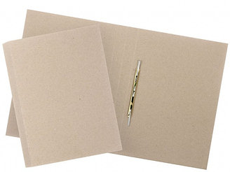 Папка картонная со скоросшивателем «Техком» А4, ширина корешка 50 мм, 620 г/м2, серая, металлический