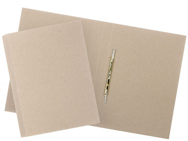 Папка картонная со скоросшивателем «Техком» А4, ширина корешка 50 мм, 620 г/м2, серая, металлический - фото 1 - id-p133127708
