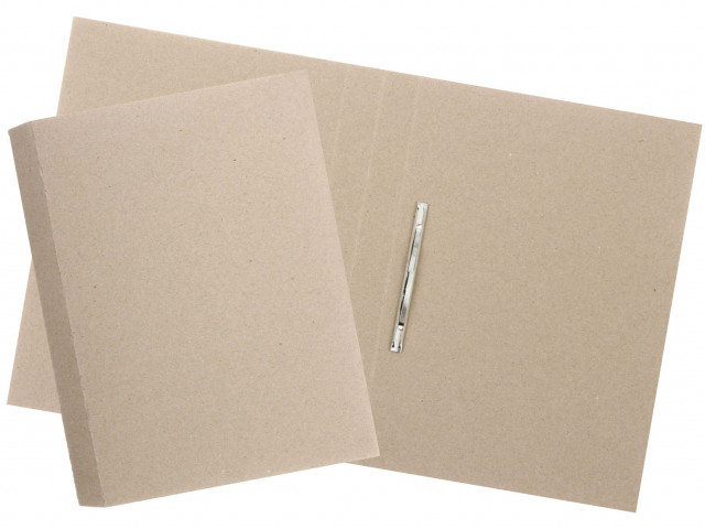 Папка картонная со скоросшивателем «Техком» А4, ширина корешка 60 мм, 620 г/м2, серая, металлический - фото 2 - id-p133128232