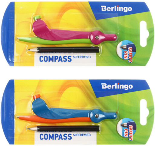 Циркуль Berlingo Supertwist с карандашом длина 120 мм, ассорти - фото 1 - id-p133128531
