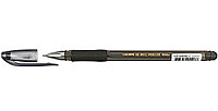 Ручка гелевая Crown Hi-Jell Needle Grip корпус прозрачный, стержень черный