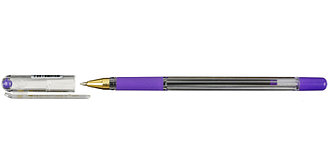 Ручка шариковая MunHwa MC Gold корпус прозрачный, стержень фиолетовый