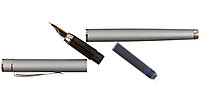 Ручка подарочная перьевая Sleek корпус серый металлик, синяя