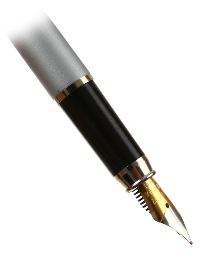 Ручка подарочная перьевая Sleek корпус серый металлик, синяя - фото 2 - id-p133128629