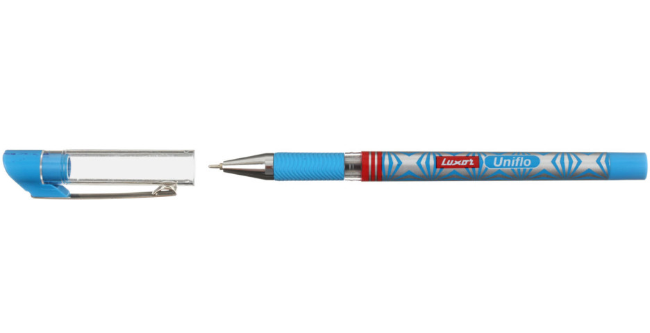 Ручка шариковая Luxor Uniflo корпус голубой, стержень синий - фото 1 - id-p133128637