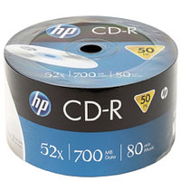 Компакт-диск CD-R HP 52x, 50 шт., в тубе