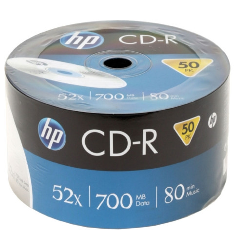 Компакт-диск CD-R HP 52x, 50 шт., в тубе - фото 1 - id-p133128292