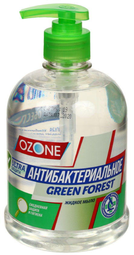Мыло жидкое Ozone «Антибактериальное» 500 мл, Green Forest - фото 1 - id-p133128302