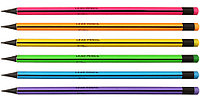 Карандаш чернографитный Lorex V-Type твердость грифеля ТМ, без ластика, с декоративным наконечником, Neon,