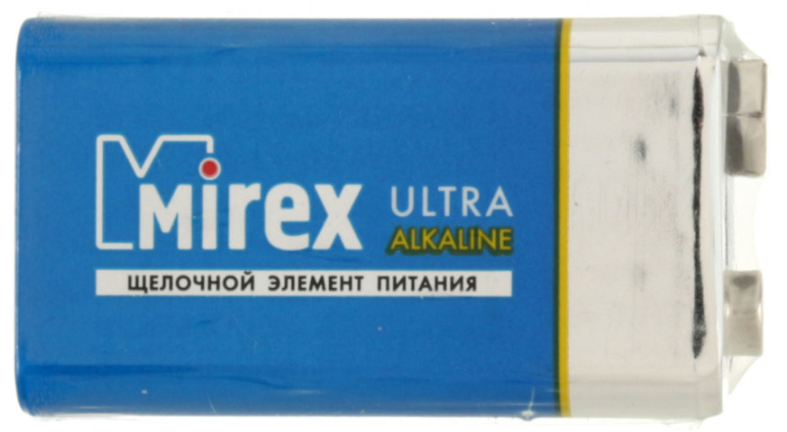 Батарейка щелочная Mirex Ultra Alkaline 6LR61, 9V, тип «Крона» - фото 1 - id-p133128344
