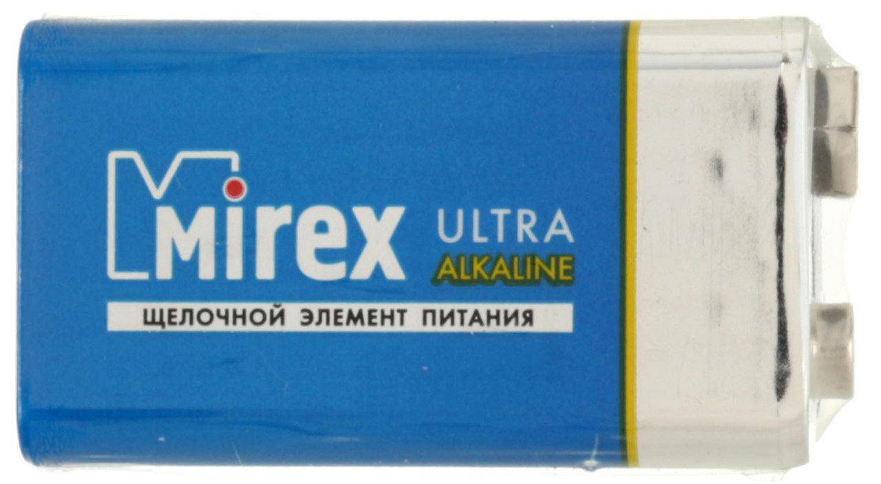 Батарейка щелочная Mirex Ultra Alkaline 6LR61, 9V, тип «Крона» - фото 2 - id-p133128344