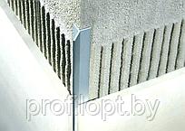 Профиль для плитки алюминиевый Мерседес, анодированное серебро матовый 270см, Италия