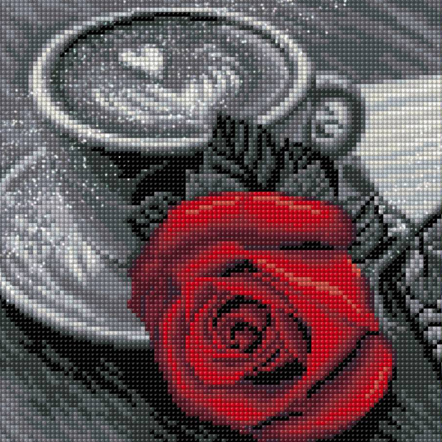 Картина стразами "Роза и кофе" - фото 1 - id-p133133252