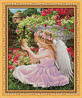 Картина стразами "Ангел в саду"
