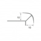 Уголок для плитки ЕЛКА алюминиевый полукруглый 10 мм, серебро глянец (полированный) 270 см - фото 2 - id-p133140108