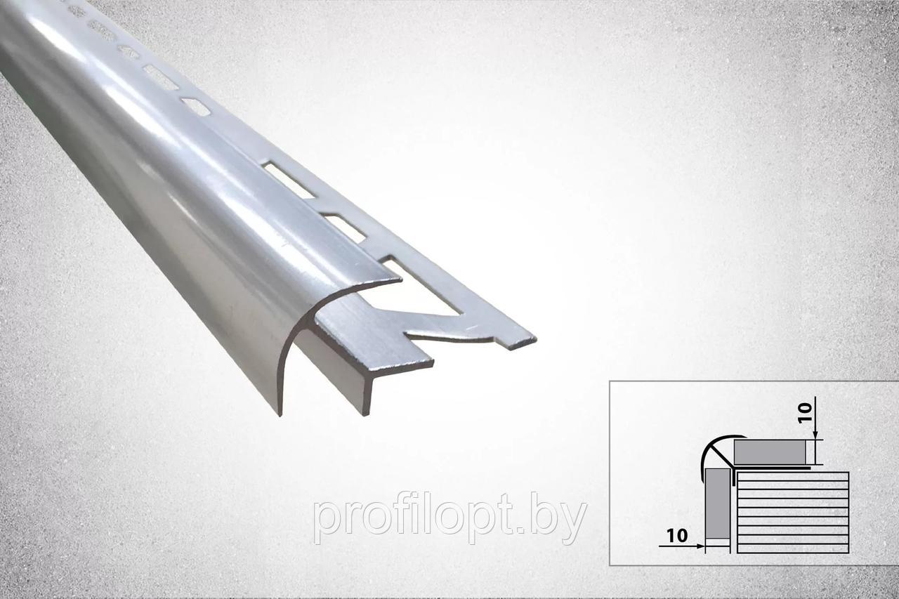 Уголок для плитки ЕЛКА алюминиевый полукруглый 10 мм, серебро глянец (полированный) 270 см - фото 3 - id-p133140108