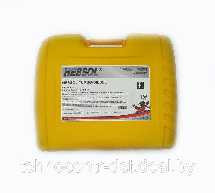 Моторное масло Hessol Turbo-diesel SAE 15W-40 (20L)