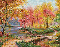 Картина стразами "Осень в старом парке"