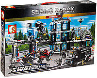 Конструктор Большой полицейский участок SWAT, Sembo 102491, аналог LEGO Полиция