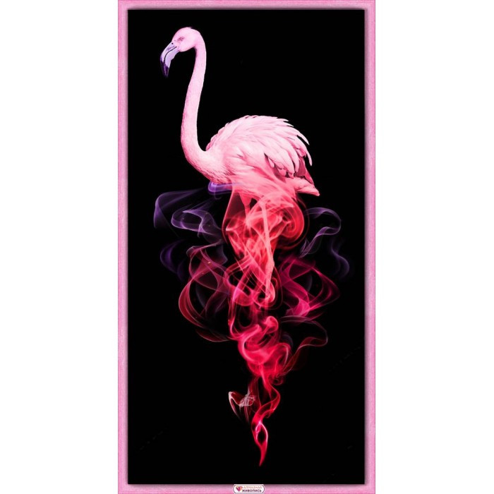 Картина стразами "Фламинго в дыму" - фото 1 - id-p133146975