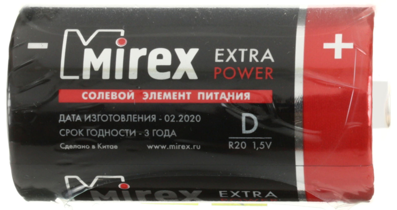 Батарейка солевая Mirex Extra Power D, R20, 1.5V - фото 2 - id-p133128547