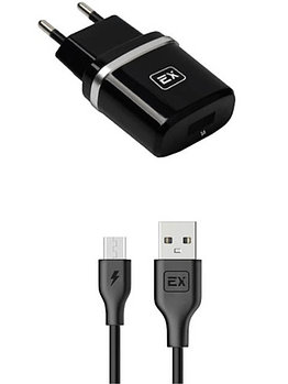 EX-Z-602 microUSB 2.4А+1А 2хUSB Classic черный Сетевое ЗУ EXPLOYD