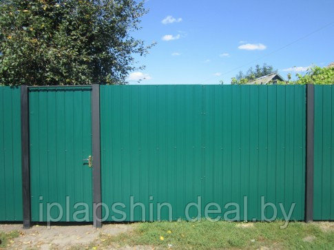 Забор из металлопрофиля с установкой - фото 7 - id-p133170611