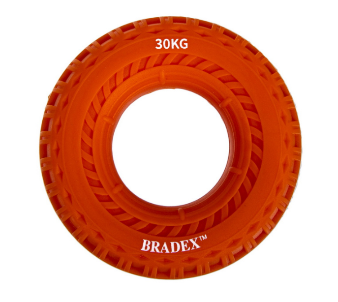 Кистевой эспандер 30 кг, круглый с протектором, оранжевый - фото 1 - id-p133198578