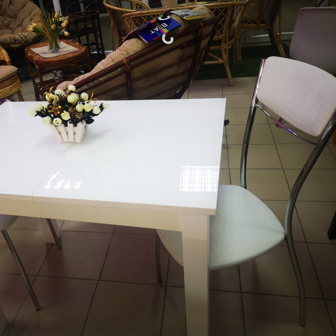 Стол раскладной "Нагано" 65/95(120), opti white. - фото 4 - id-p133205570