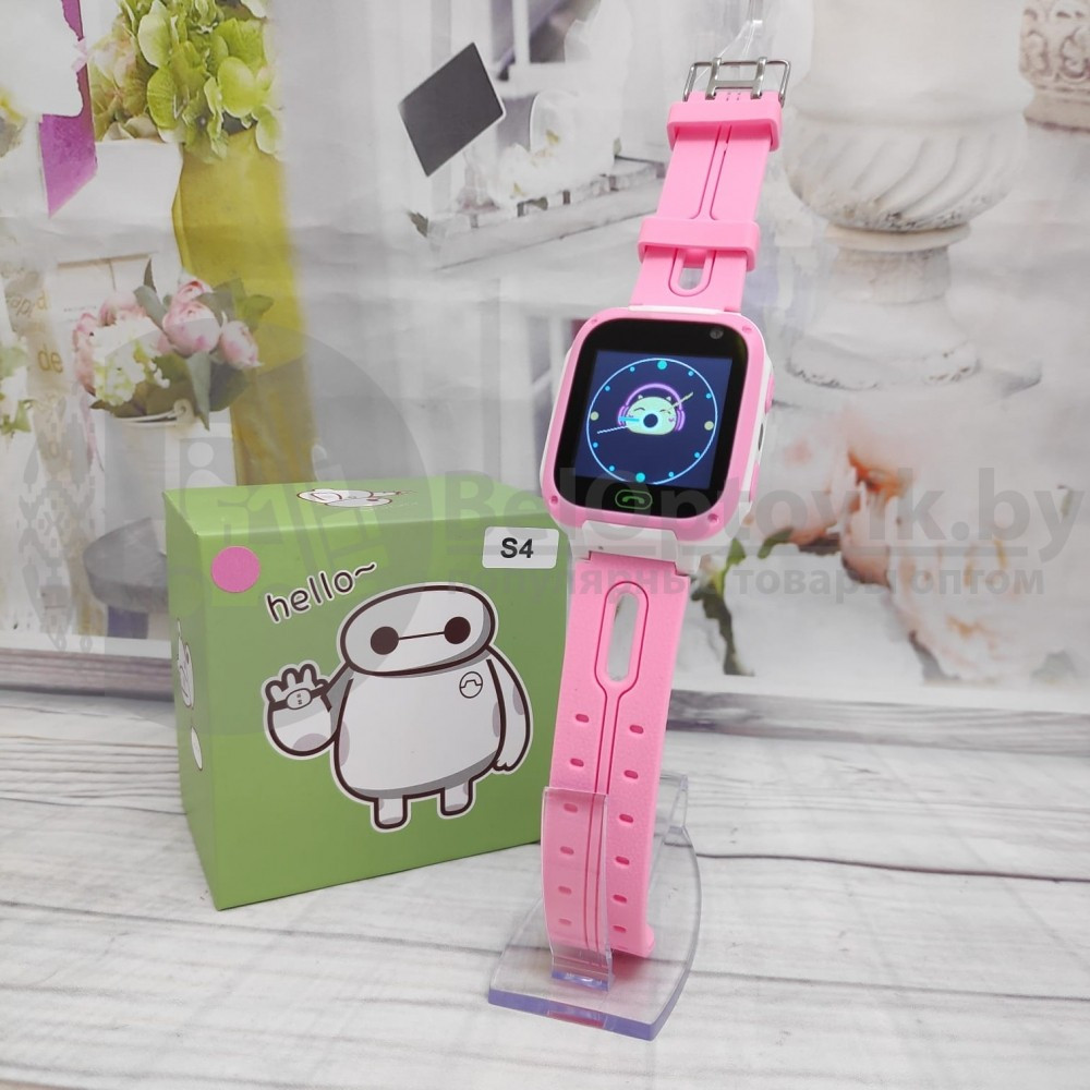 Детские умные часы SMART BABY S4 с функцией телефона Голубые с белым - фото 10 - id-p110370215