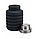 Бутылка для воды силиконовая складная с крышкой (500 мл) Темно-серый, фото 3