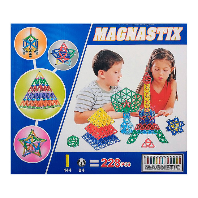 Магнитный конструктор Magnastix 228 деталей - фото 1 - id-p133244332