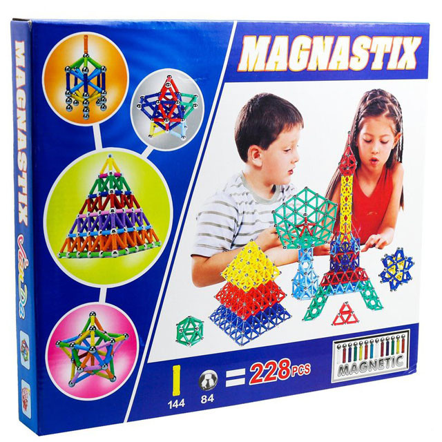 Магнитный конструктор Magnastix 228 деталей - фото 7 - id-p133244332