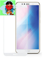 Защитное стекло для Huawei Y6 Prime 2018 5D (полная проклейка) цвет: белый