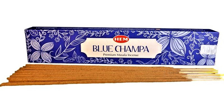 Благовония Голубая Чампа натуральные (HEM Blue Champa Premium Masala Inсense),15г - возбуждает и согревает - фото 1 - id-p133284625