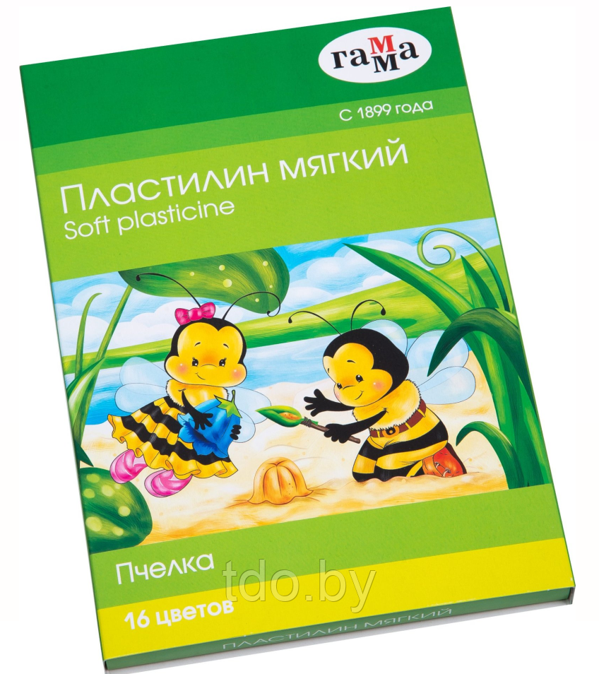 Пластилин восковой "Пчелка" 16 цв. 240 г, со стеком картонная коробка - фото 2 - id-p133302435