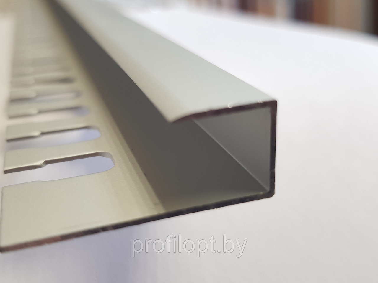 П - профиль для плитки (окончание), алюминиевый 10 мм, анод. серебро матовый 270 см - фото 3 - id-p133319775