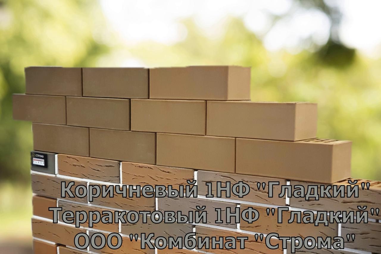 Кирпич Терракотовый, гладкий 1 НФ