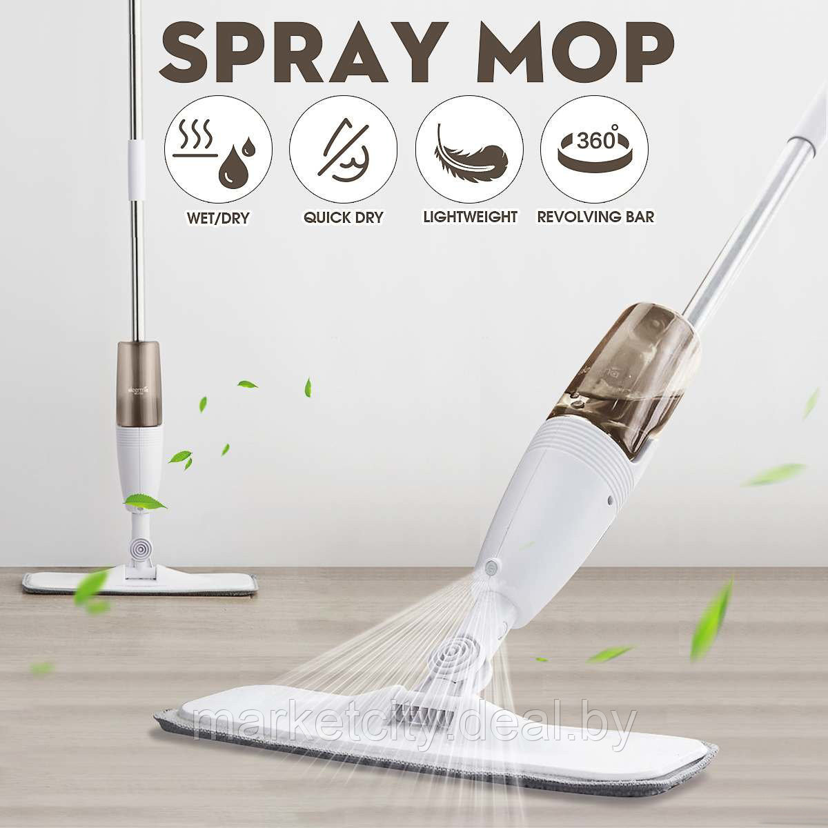 Швабра Xiaomi Deerma Spray Mop с распылителем - фото 4 - id-p133323351