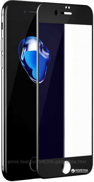 Защитное стекло 10D-100D 9H с полной проклейкой для Apple iPhone 6 / iPhone 6S Черное - фото 1 - id-p130057620