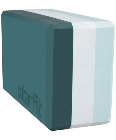 Блок для йоги STARFIT YB-201-IZ, 22,8х15,2х10 см, изумрудная радуга - фото 1 - id-p133326007