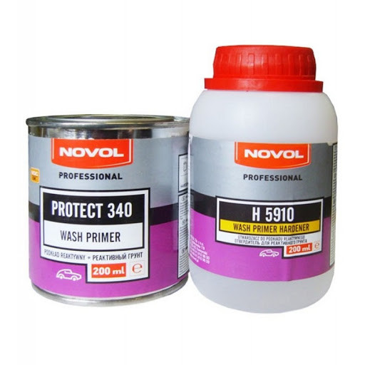 NOVOL 37219 PROTECT 340 Грунт реактивный антикоррозийный Wash Primer 1+1 красный с отвердителем Н5910 0,2+0,2л - фото 1 - id-p55409574