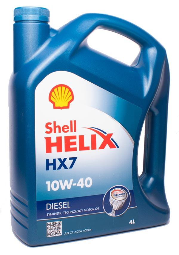 Моторное масло SHELL 550046310 Helix diesel HX7 10W-40 4л - фото 1 - id-p102454181