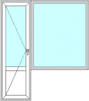 Балконный блок 1.5 х 2.15 арт.051