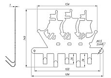 Ключница настенная " Парусник", фото 2