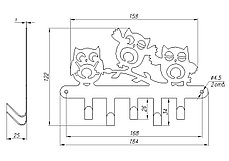 Ключница настенная " Совы", фото 2