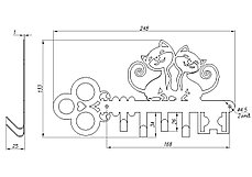 Ключница настенная " Котята", фото 2
