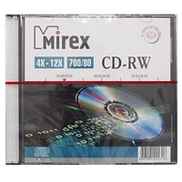 Диск CD-RW Mirex 700 Мб 4-12x Slim case UL121002A8S(работаем с юр лицами и ИП)