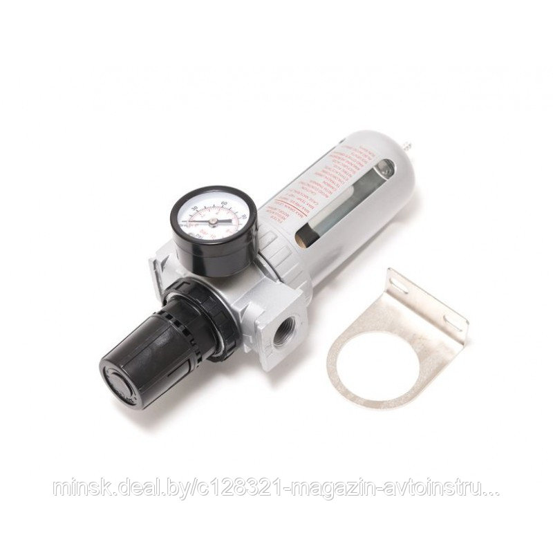 Фильтр влагоотделитель c индикатором давления для пневмосистемы 1/4''(10bar температура воздуха 5-60С.10Мк )