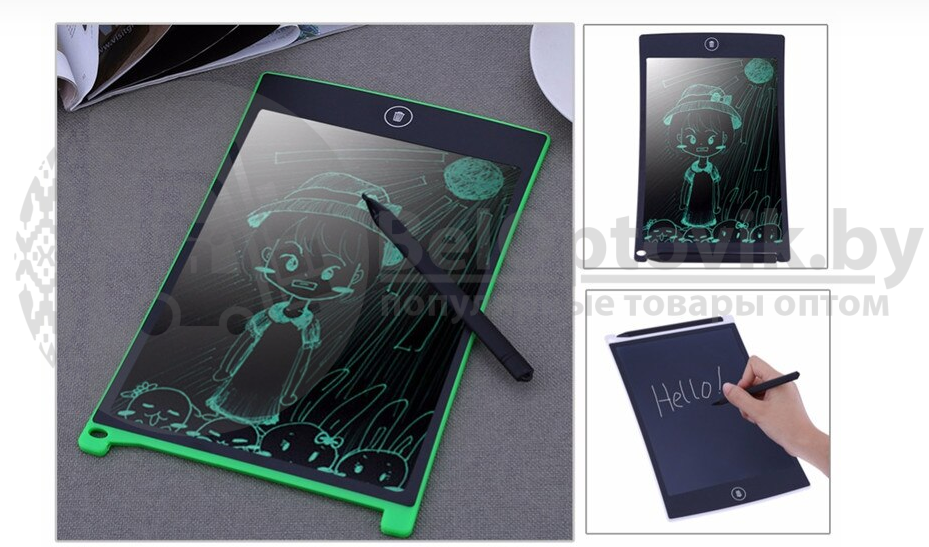 Планшет для рисования и записей LCD Writing Tablet 8.5 Черный - фото 8 - id-p93847002